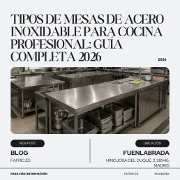tipos de mesas de acero inoxidable